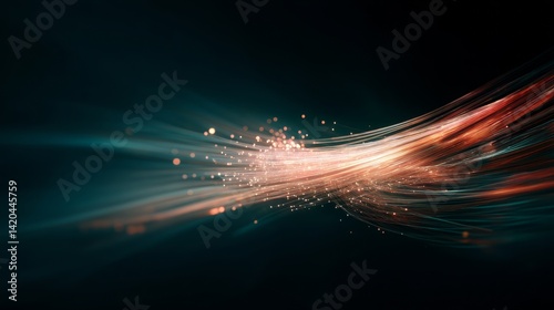 Obraz na płótnie light streak, fiber optic, speed line, futuristic background for 5g or 6g technology wireless data transmission, high-speed internet in abstract
w salonie