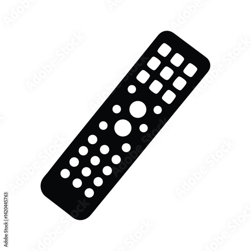 tv remote icon silhouette vector illustration
