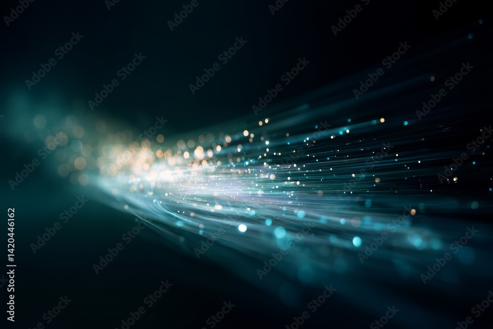 light streak, fiber optic, speed line, futuristic background for 5g or 6g technology wireless data transmission, high-speed internet in abstract