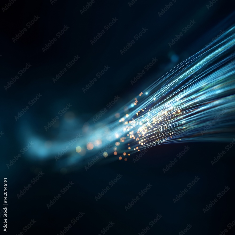 light streak, fiber optic, speed line, futuristic background for 5g or 6g technology wireless data transmission, high-speed internet in abstract