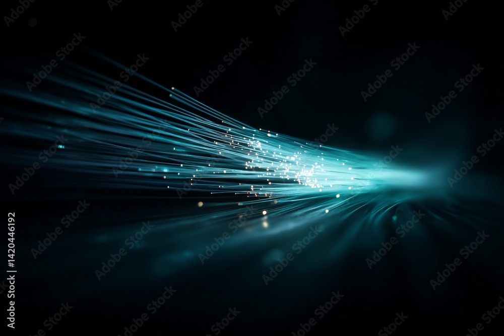 light streak, fiber optic, speed line, futuristic background for 5g or 6g technology wireless data transmission, high-speed internet in abstract