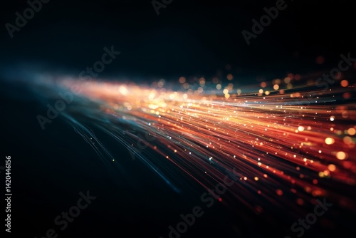 Obraz na płótnie light streak, fiber optic, speed line, futuristic background for 5g or 6g technology wireless data transmission, high-speed internet in abstract
w salonie