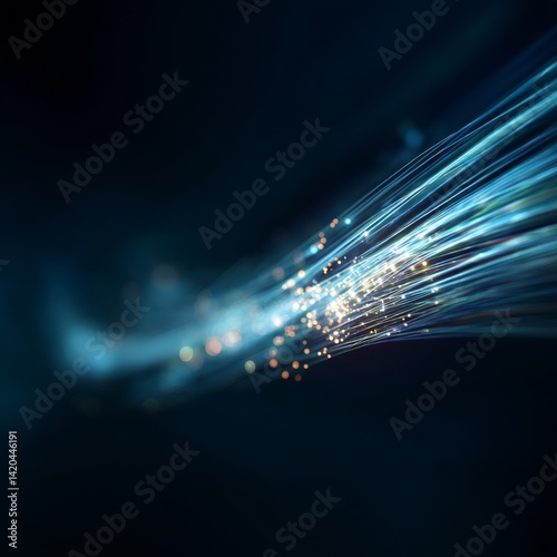 Obraz na płótnie light streak, fiber optic, speed line, futuristic background for 5g or 6g technology wireless data transmission, high-speed internet in abstract
w salonie