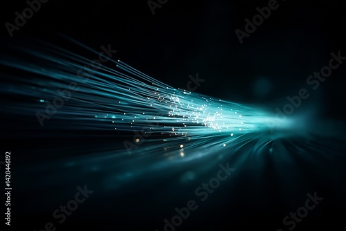 Obraz na płótnie light streak, fiber optic, speed line, futuristic background for 5g or 6g technology wireless data transmission, high-speed internet in abstract
w salonie