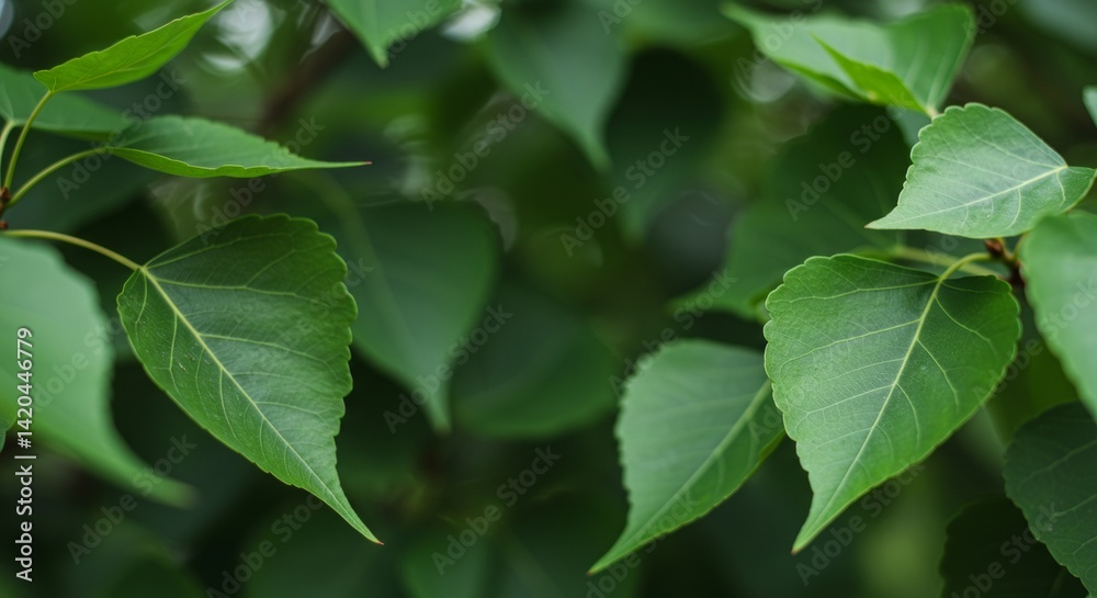 Fresh Green Leaves in Natural Sunlight, A Symbol of Growth and Renewal