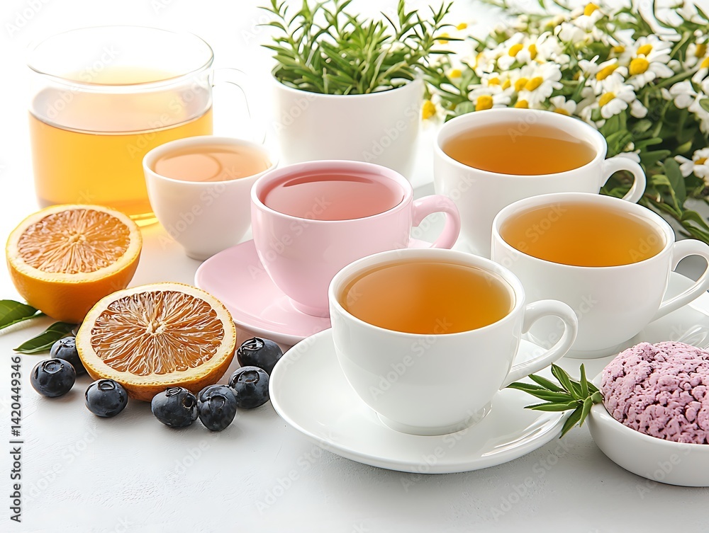 Herbal Tea & Fruits Display Herbal Tea & Fruits Display
