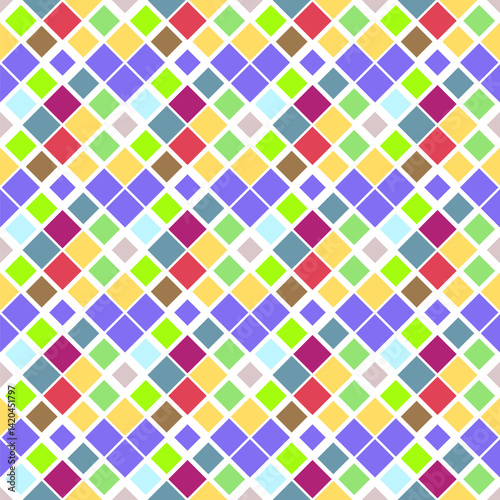 Colorful abstract diagonal square pattern background design - geometrical vector illustration