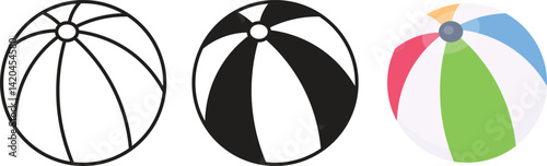 Beach Ball Evolution – Line Art to Full Color