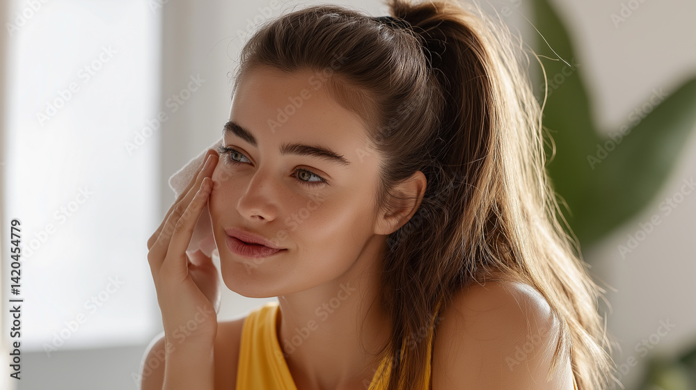 Beauty Portrait: Woman with Long Brown and Blond Hair Beauty Portrait: Woman with Long Brown and Blond Hair