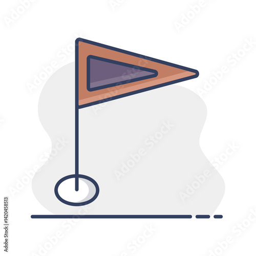 Flag GPS pin vector isolated icon. Navigation sign
