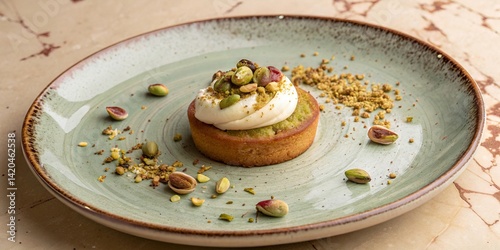 Mini Pistachio Cheesecake Tart with Pistachio Dust