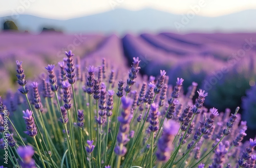 The lavender field is blooming, goof for backgtound, summer, perfume 