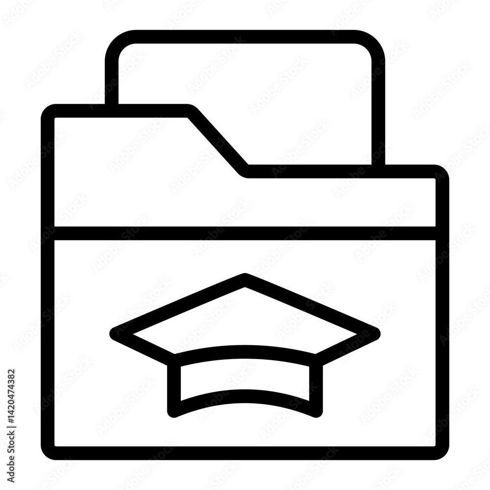 Folder Line Icon Design Folder Line Icon Design