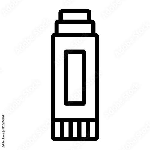 Glue Stick Line Icon Design
