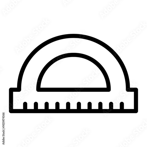 Protractor Line Icon Design