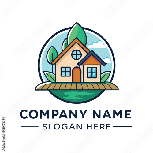 Cute House Logo Design