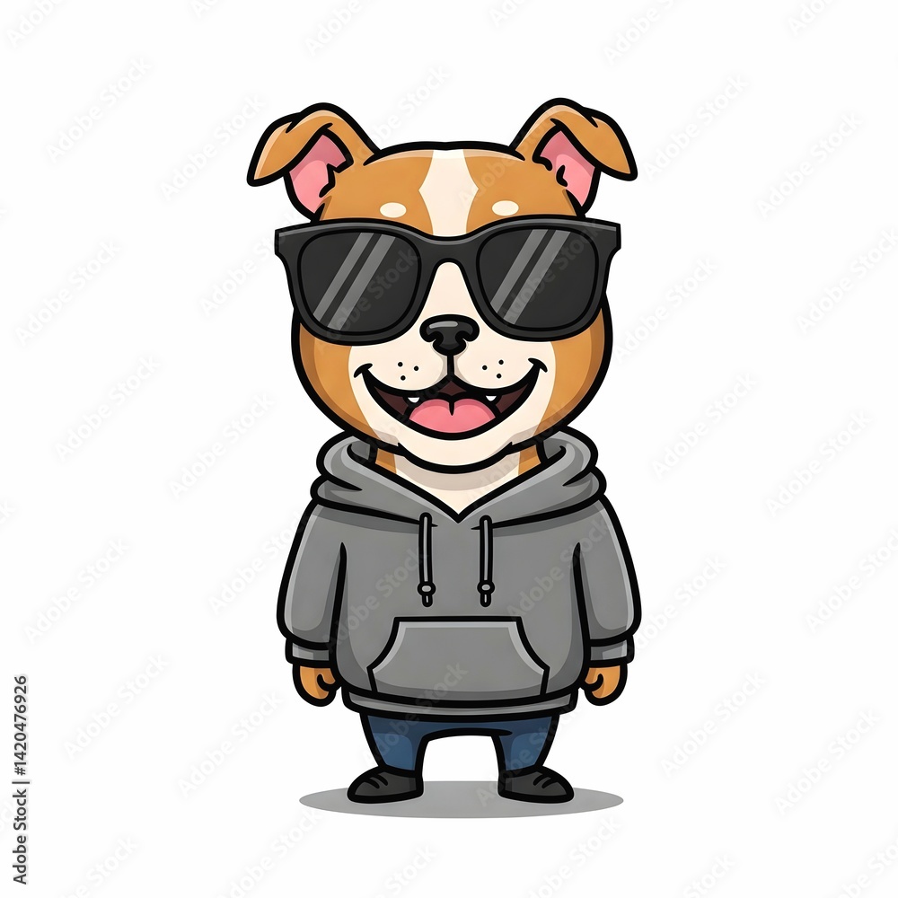 Fototapeta premium funny cartoon of a dog vector illustration