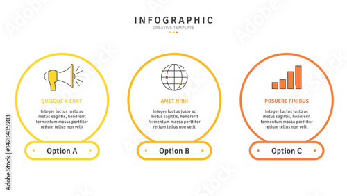 Business infographic template with modern design elements and icons in vector 