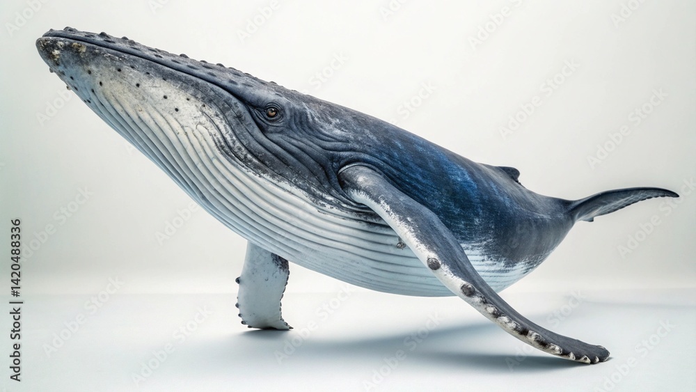 Fototapeta premium Baleen Whale on studio background