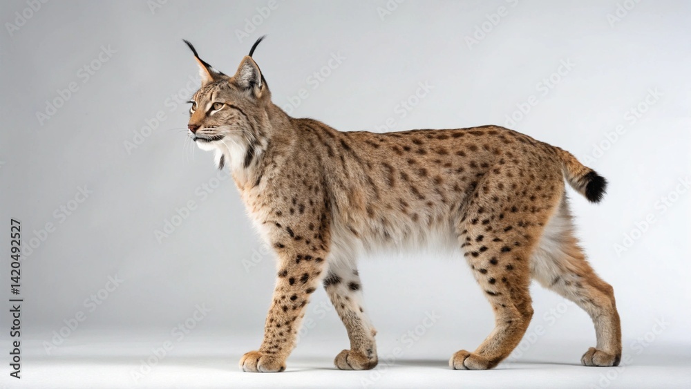Obraz premium Balkan Lynx on studio background 