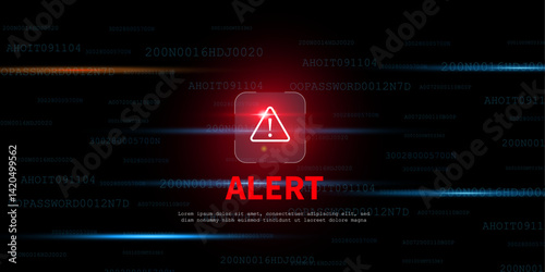 alert scam fraud protection, cyber concept