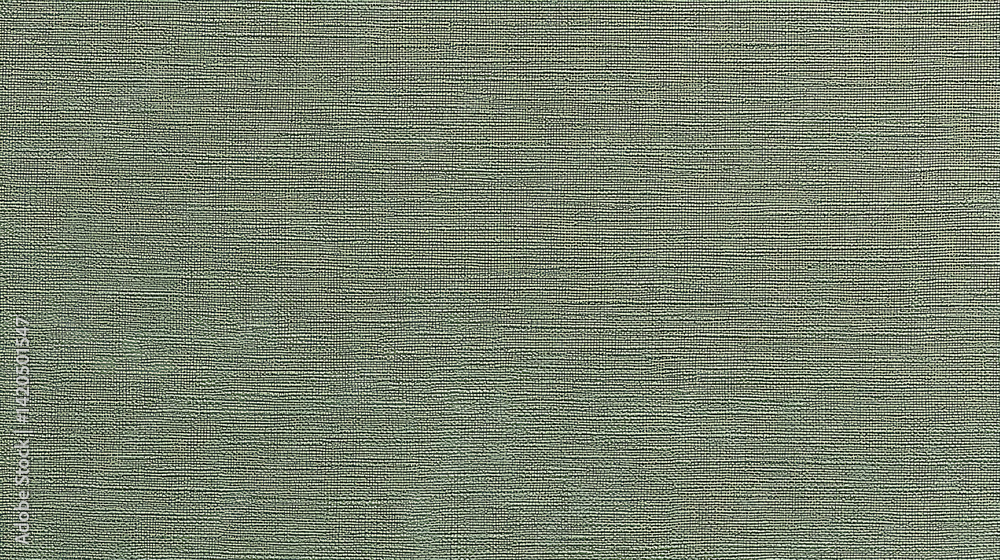 Fototapeta premium Sage green solid color fabric with textured surface, creating earthy and tranquil atmosphere. This versatile material is perfect for various design projects and home decor