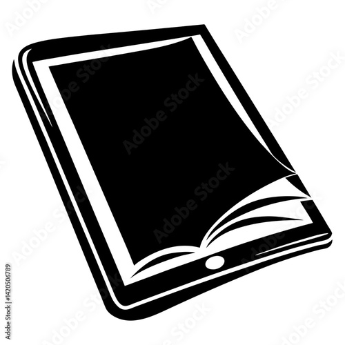 Modern Technology and Classic Literature Merge in Digital Book Icon