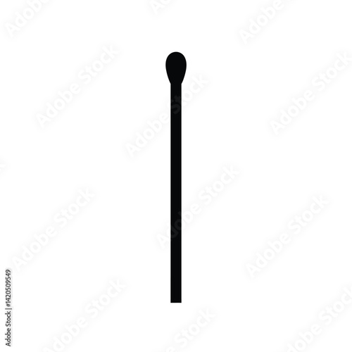 Simple Black Matchstick Illustration On A White Background For Design Element