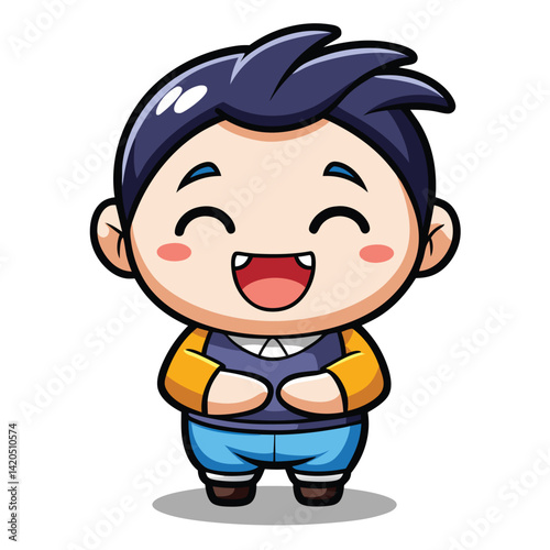 Happy cartoon boy character (1)
