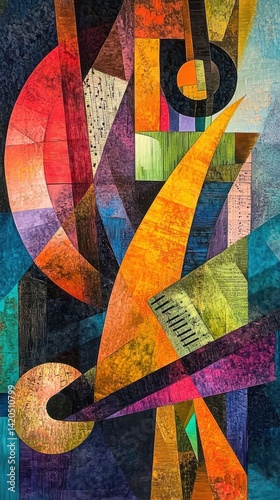 Harmonic Convergence, An Abstract Composition of Form and Color