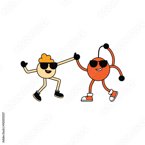 Groovy Cartoon Resistance Band And Kettlebell Str