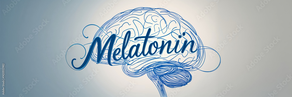 brain model, melatonin inscription