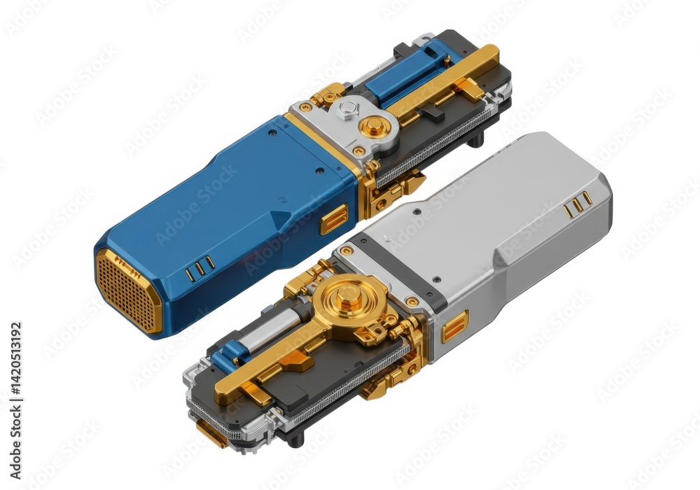 Fototapeta premium Futuristic gadget isolated on white background