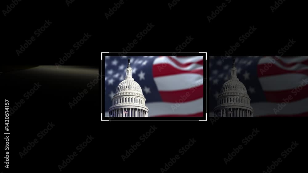 US Government and Governmental Matters. A visual montage of relevant images and symbols.