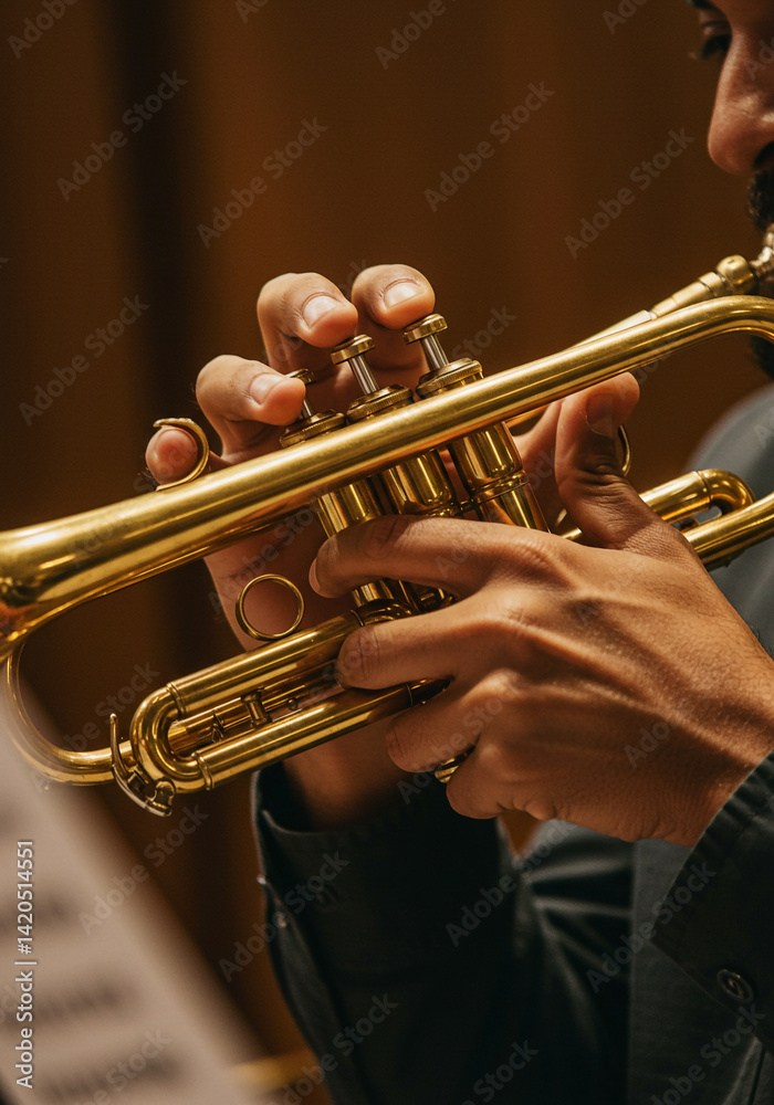 Obraz premium International jazz day and World Jazz festival. Saxophone, music instrument played by saxophonist player musician in fest.