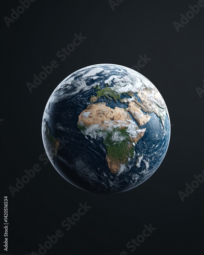 Obraz na płótnie Earth from Space with Detailed Land and Water Features w salonie