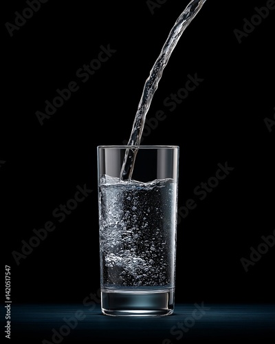 Pouring Fresh Water Into a Glass