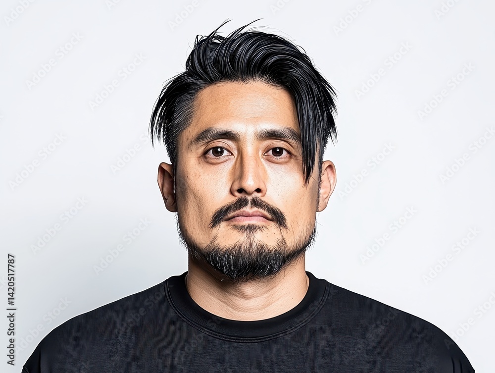 Obraz premium Man with styled black hair
