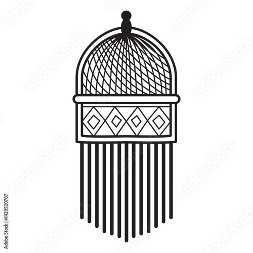 Decorative boho lantern with cutout pattern, ideal for cozy ambiance or home accents.