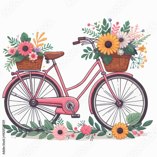 bicycle and flowers