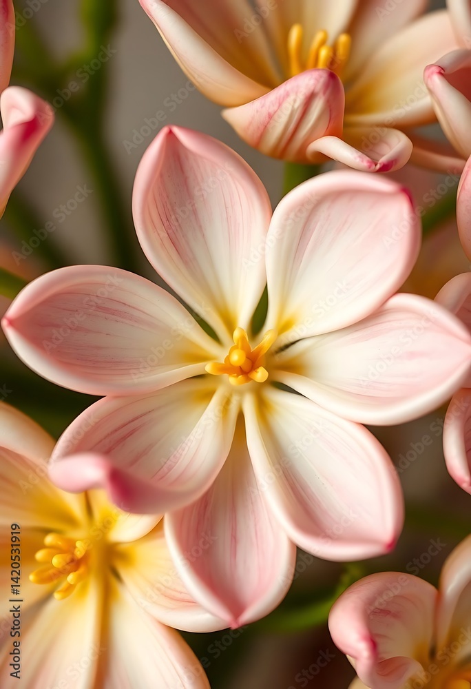Fototapeta premium close up of a bunch of pink flowers