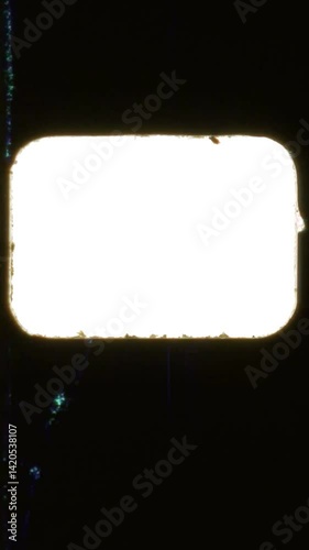 Old Vintage Frame and Film-Strip Border Overlay with Soft Grain Texture for Vertical Social Media Videos. FL0119