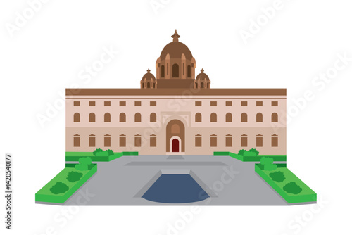 Indian Parliament Dome Historic