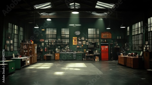 Industrial Garage Interior