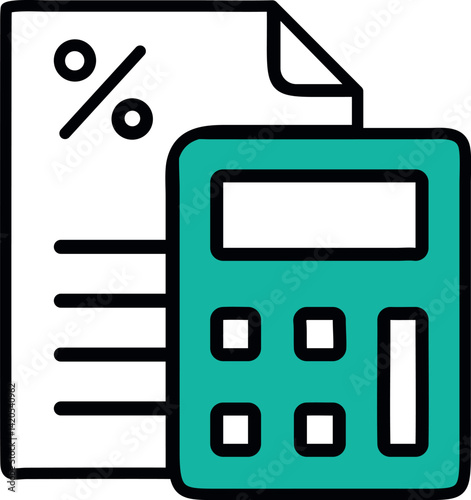 Accounting Software Percentage File Calculator Budget Finance Form Icon