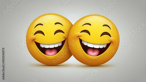 Two Laughing Emojis Expressing Joy and Happiness