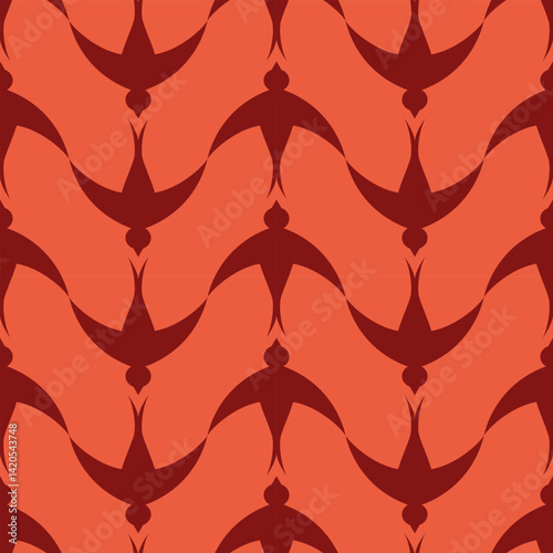 Obraz na płótnie seamless pattern of stylized silhouettes of birds, vector w salonie