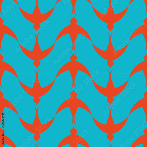 Obraz na płótnie seamless pattern of stylized silhouettes of birds, vector w salonie