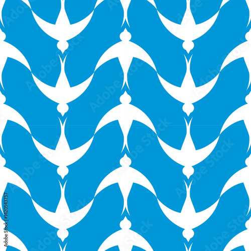 Obraz na płótnie seamless pattern of stylized silhouettes of birds, vector w salonie