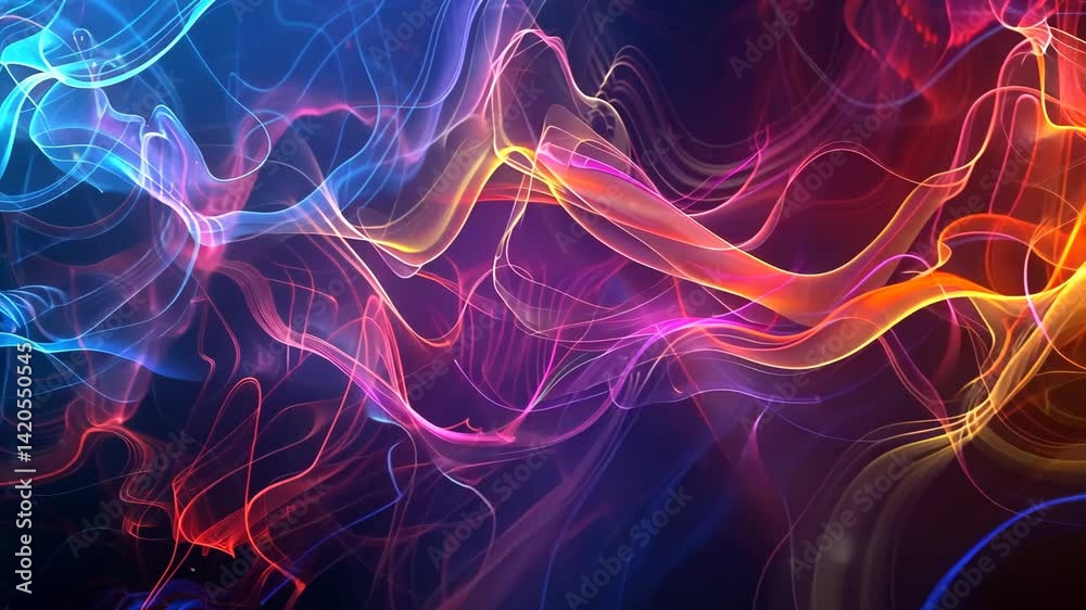 Lebhafte Pink Orange Linienwirbel Animation